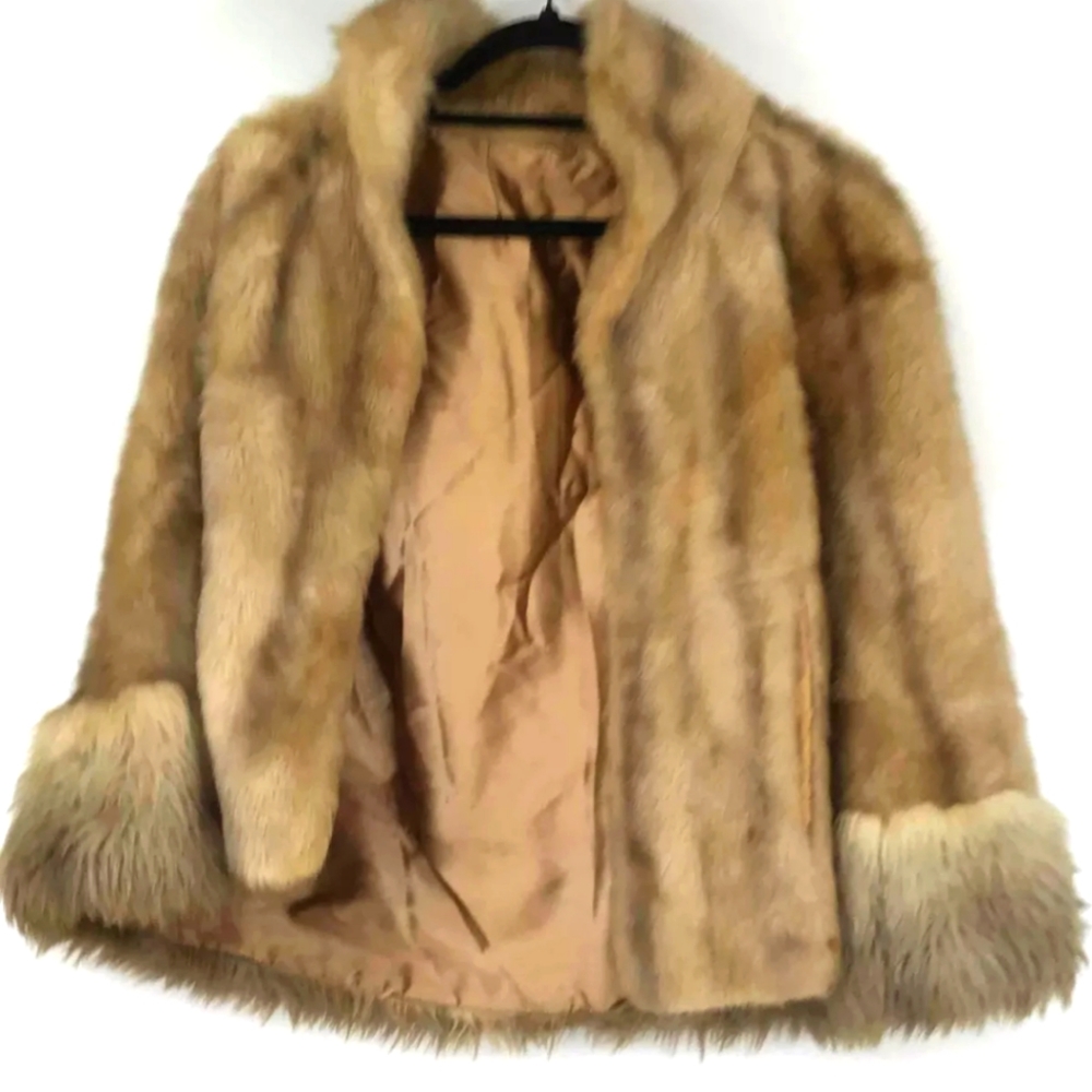 Regina Glenara by glenoit Brown Fur Coat Sz Small